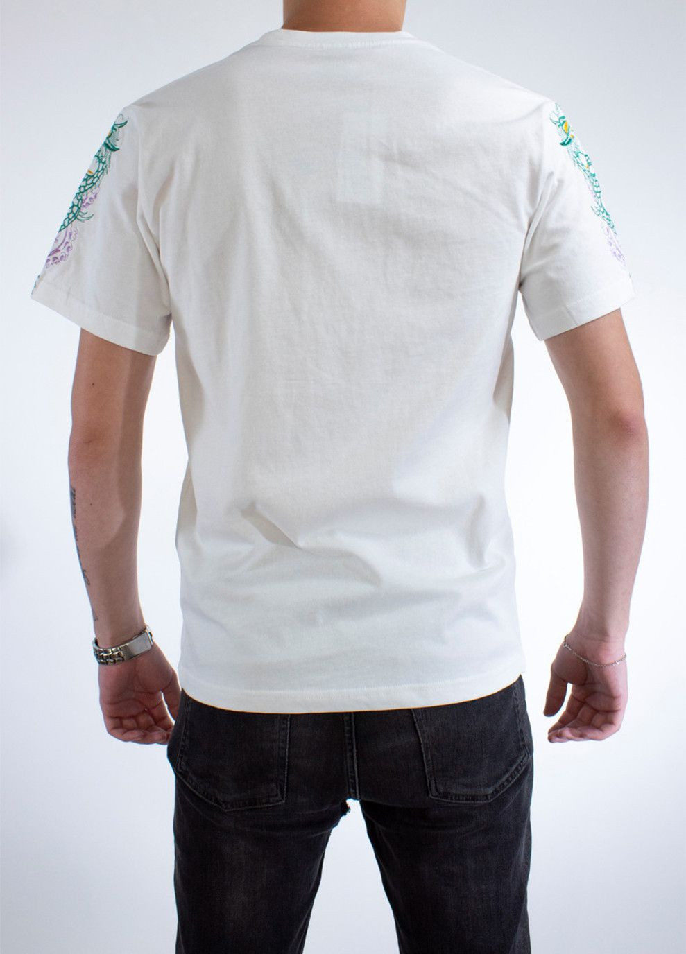 Біла чоловіча футболка dragonpirit white No Brand