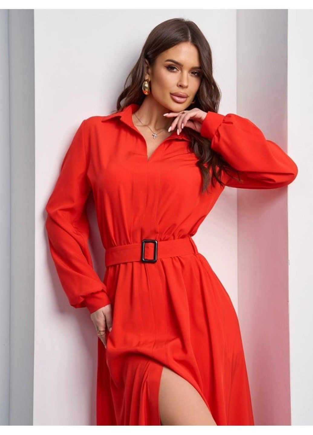 Червона повсякденний сукня issa pus 15008 червоний ISSA PLUS