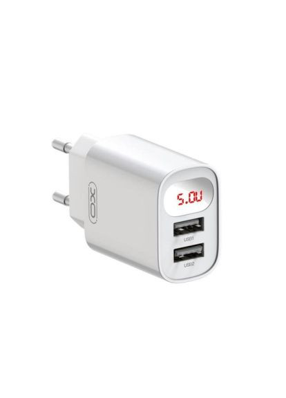 Зарядное устройство (-L95-L) XO L95 (2USB/2.4A) + USB - Lightning White (369880350)