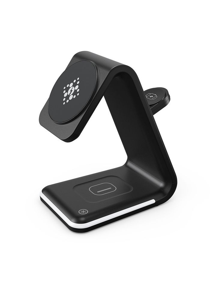Магнітна бездротова зарядка 3 в 1 QC 3.0 15 Вт підходить для телефону, iWatch, AirPods ( код: WCS3B ) Power (325449358)