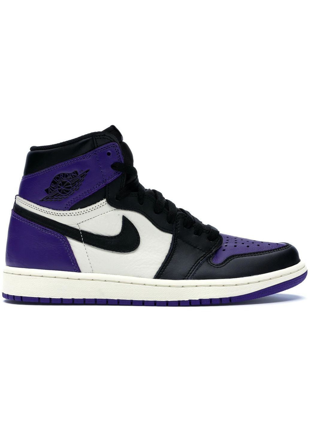 Черные всесезонные кроссовки air jordan 1 retro high court purple - 555088-501 Nike