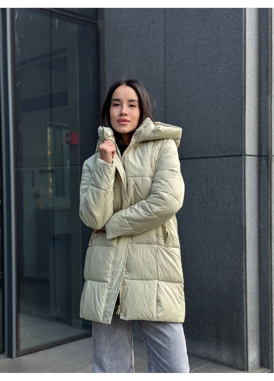 Оливковая демисезонная женская демисезонная куртка с капюшоном Fashion