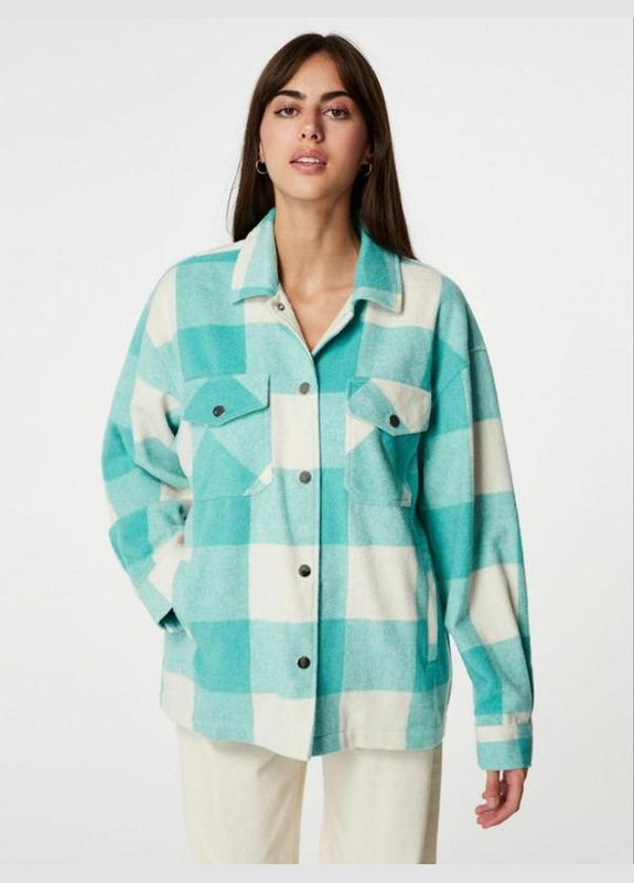 Сорочка в клітинку жіноча oversize XS різнокольорова Jennyfer (300579849)
