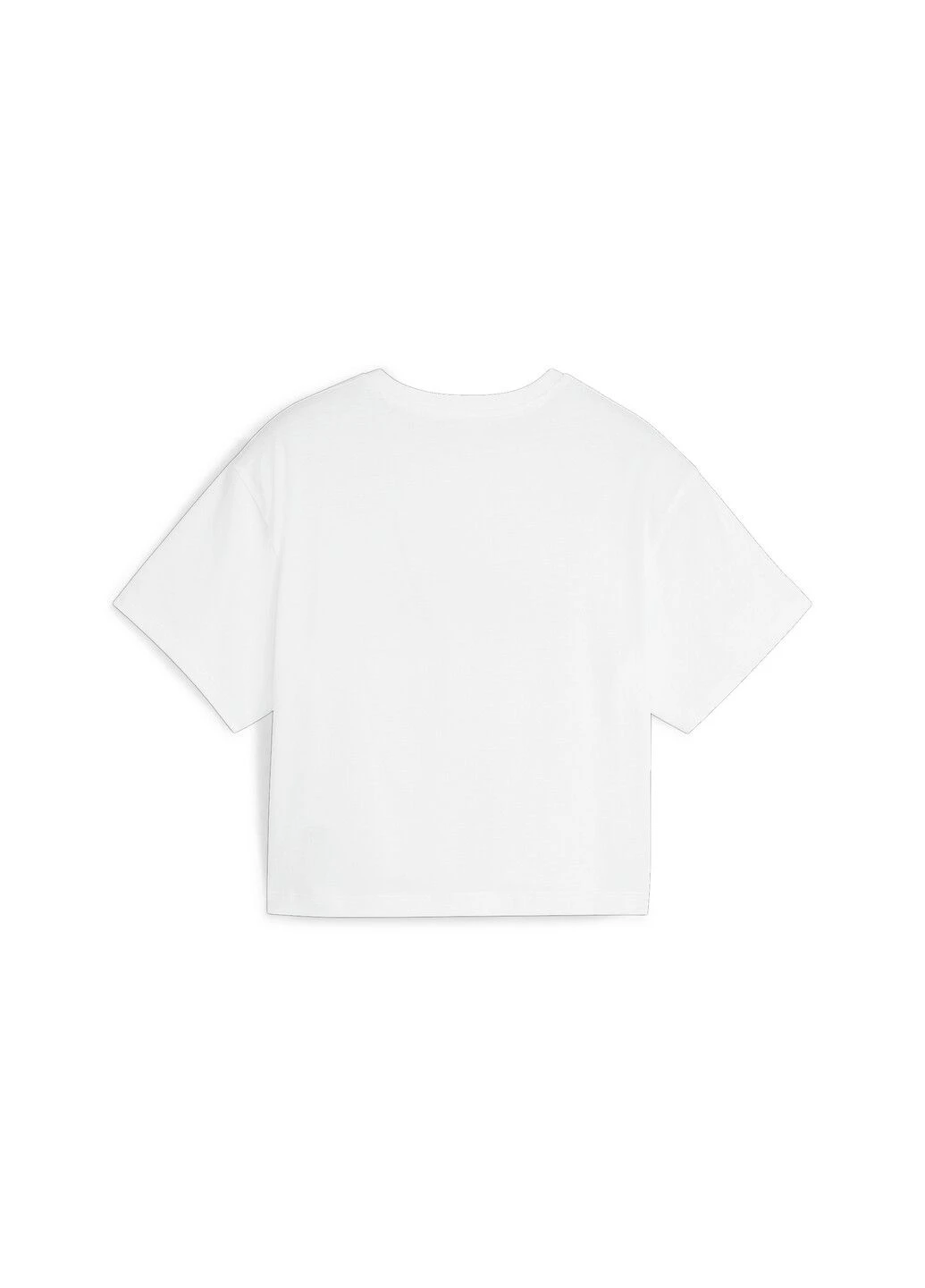 Біла демісезонна дитяча футболка girls logo cropped tee youth Puma