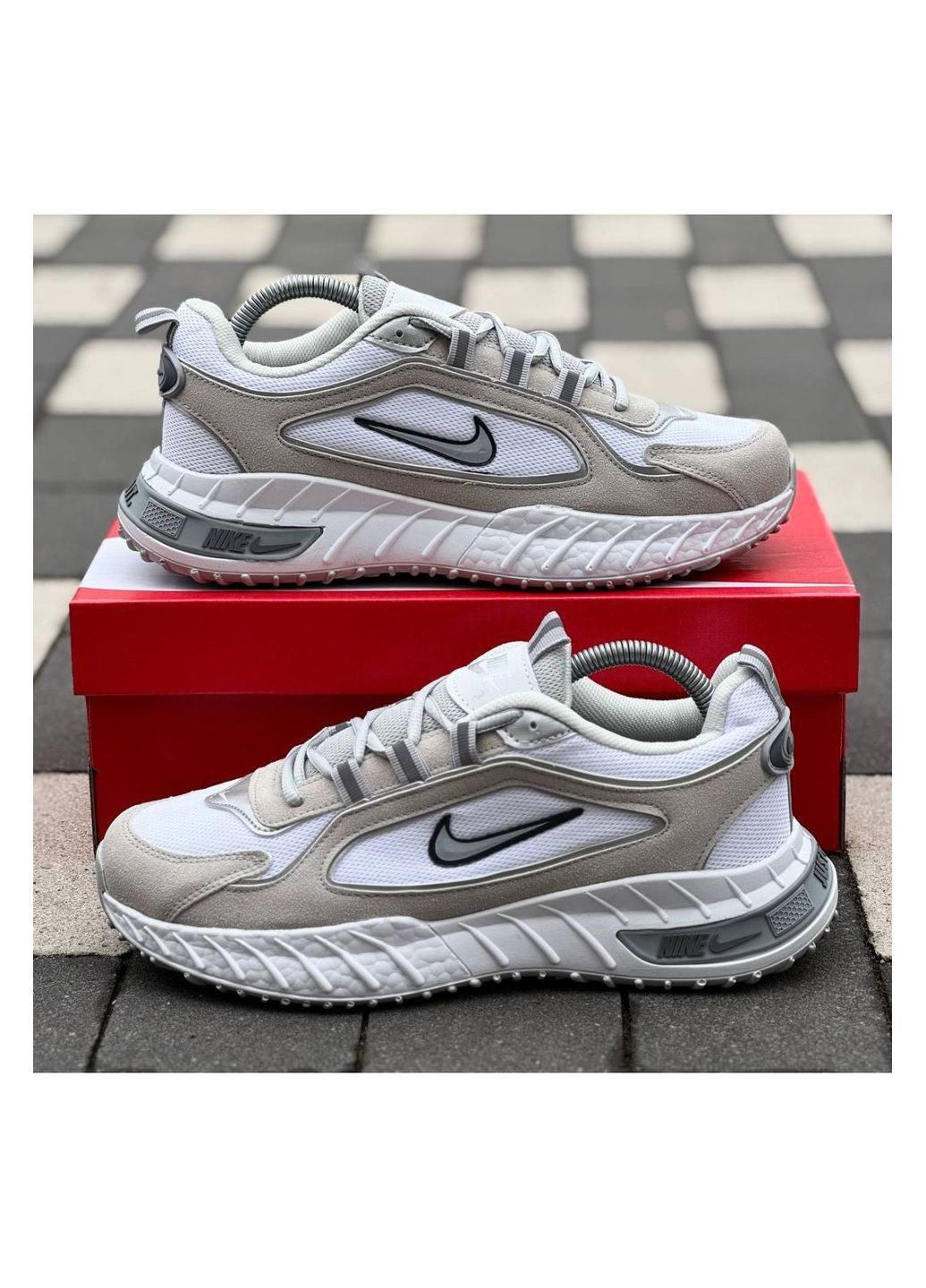 Серые демисезонные мужские кроссовки No Brand