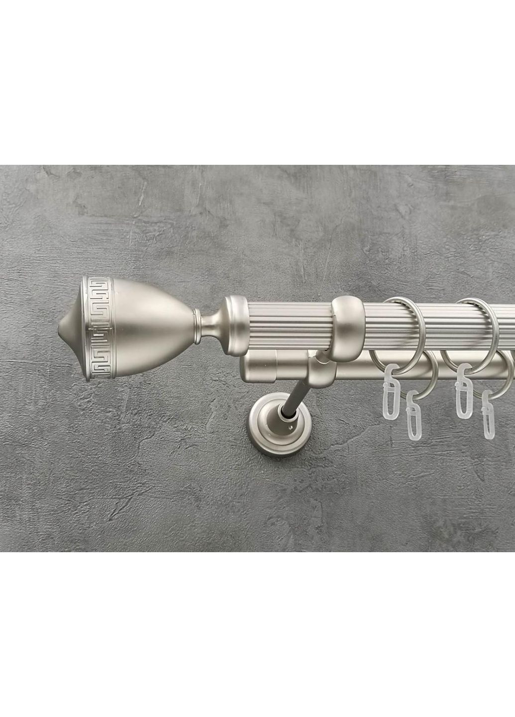 Карниз Афіна рифлена штанга подвійний відкритий 25/19 мм 240 см Сатин Quadrum (352778348)