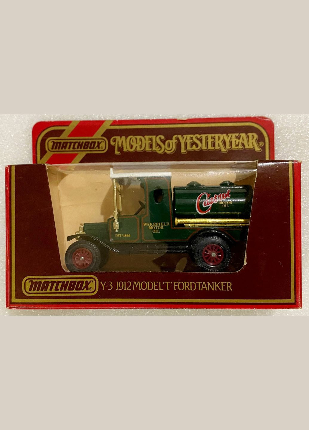 Машинка 1:35 1912 Model T Ford Tanker Castrol 1984 Models of Yesteryear Y3 MB-Y-3 Matchbox (315517916)