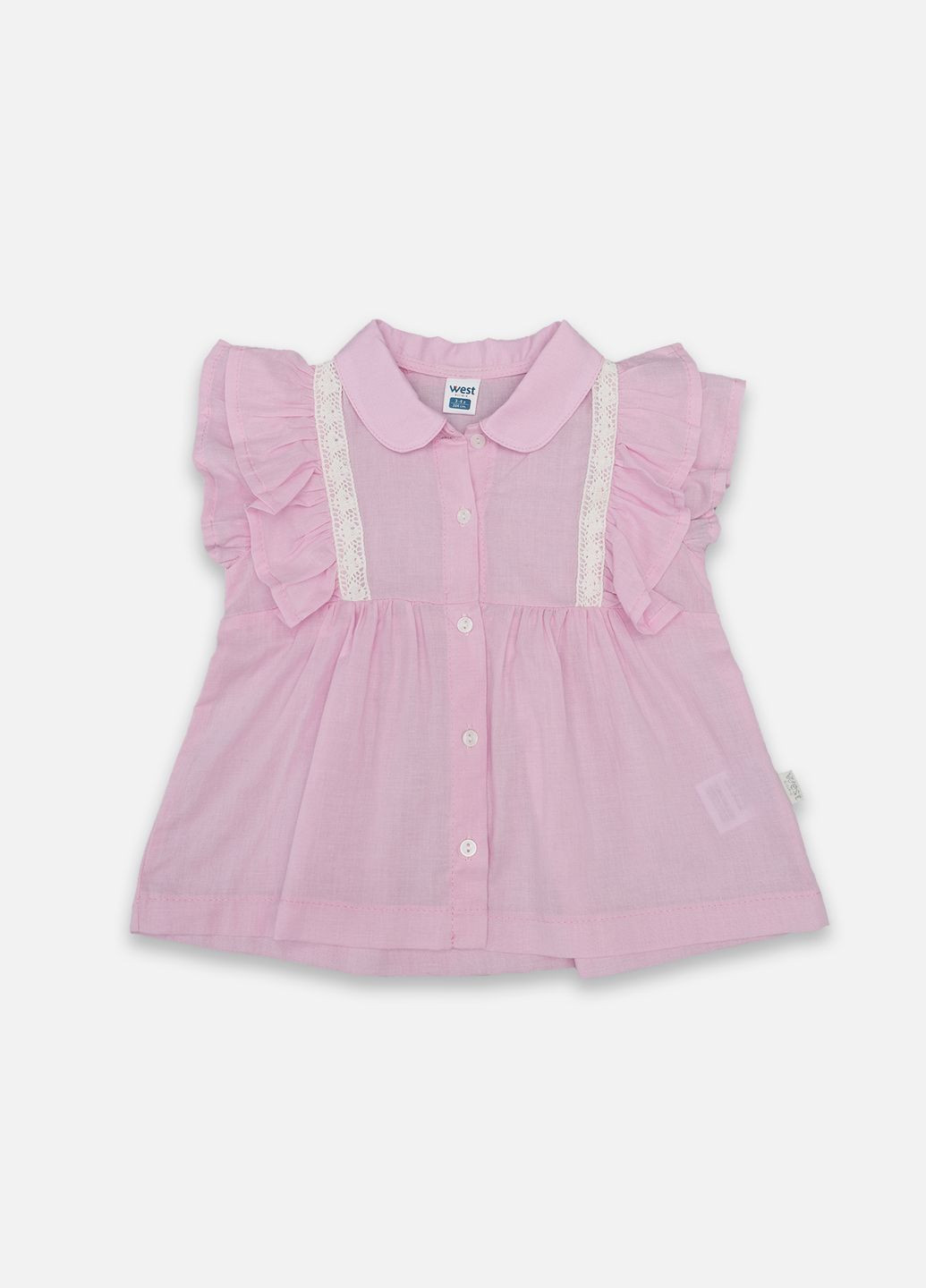 Сорочка з коротким рукавом для дівчинки колір рожевий ЦБ-00249598 West (294913446)