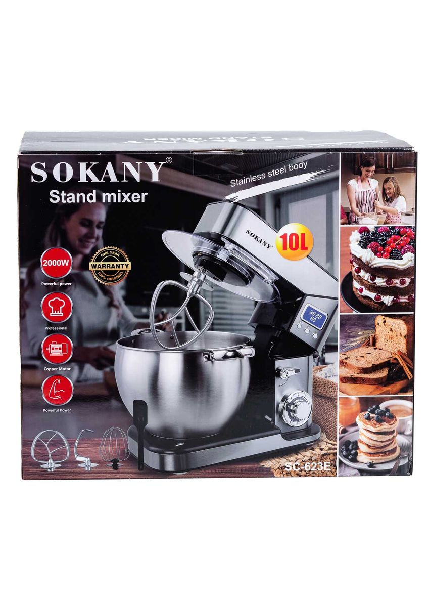 Миксер SC623E профессиональный 2000 Вт чаша на 10 л Sokany (318314986)