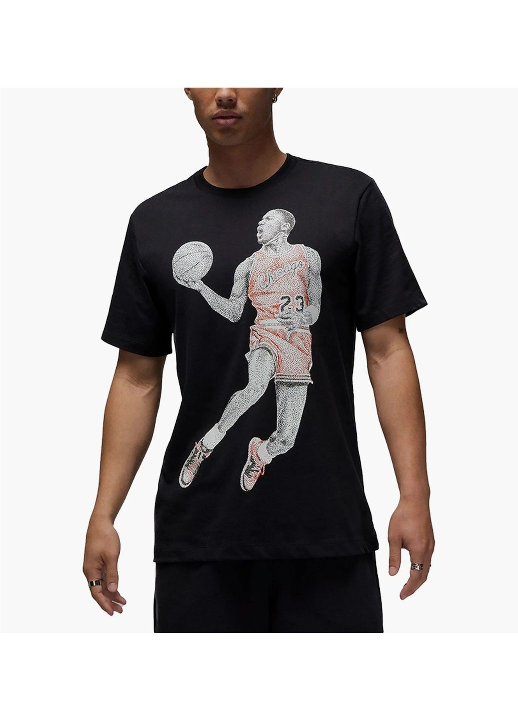 Чорна футболка чоловіча brand dot mj ss black Air Jordan