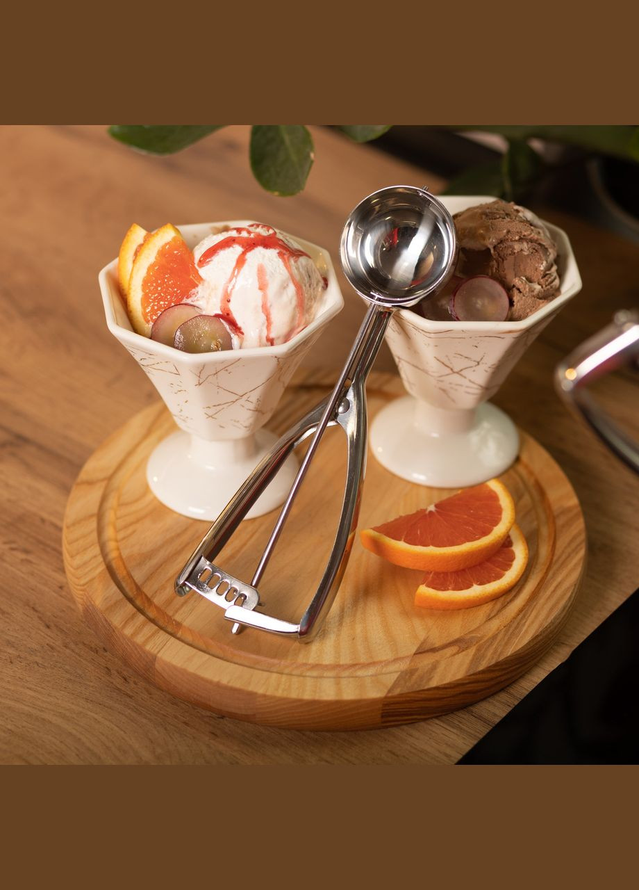 Круглая ложка для мороженого 21×6.5×3.5 см из нержавеющей стали HP-19-20-5.4x21.3CM No Brand (353503385)