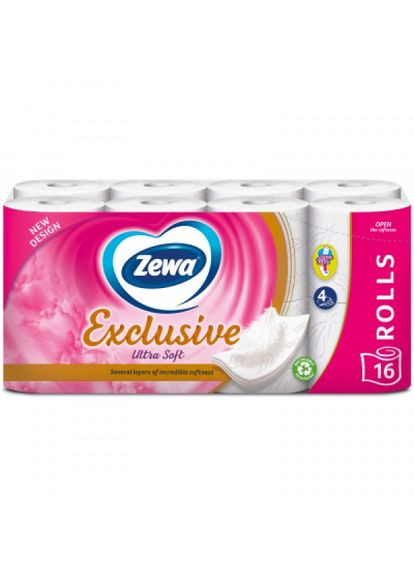 Туалетний папір Zewa exclusive ultra soft 4 шари 16 рулонів (268140516)