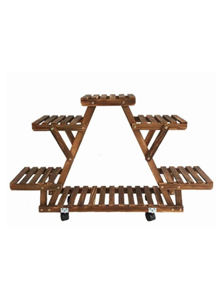 Підставка для квітів з дерева Тулуза на коліщатках мокко (ЦВТ-101710) No Brand (328224864)