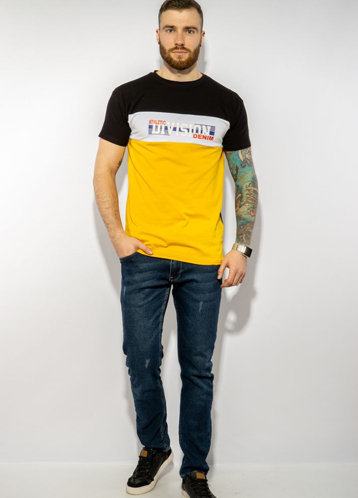 Бесцветная футболка с текстовым принтом (черно-желтый) Time of Style