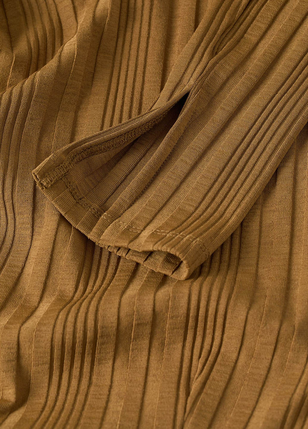 Оливковое кэжуал платье H&M однотонное