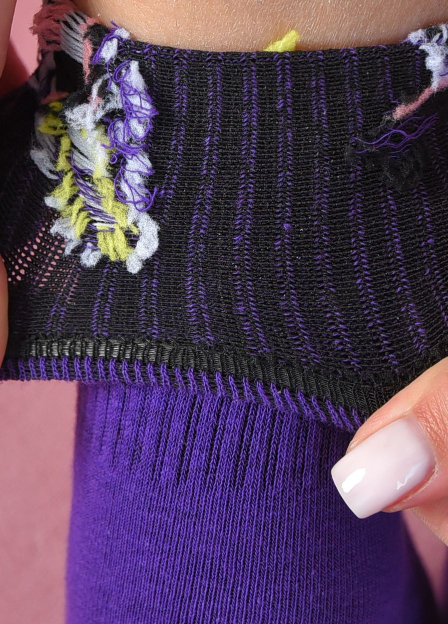 Шкарпетки жіночі високі фіолетового кольору розмір 38-41 Let's Shop (262376827)