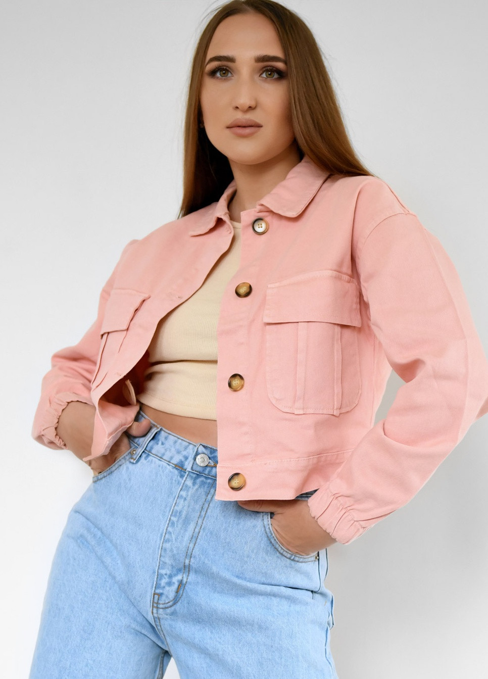 Розовая демисезонная куртка Carica