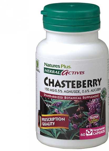Nature's Plus Herbal Actives, Chasteberry 150 mg 60 Caps Natures Plus (256722016)