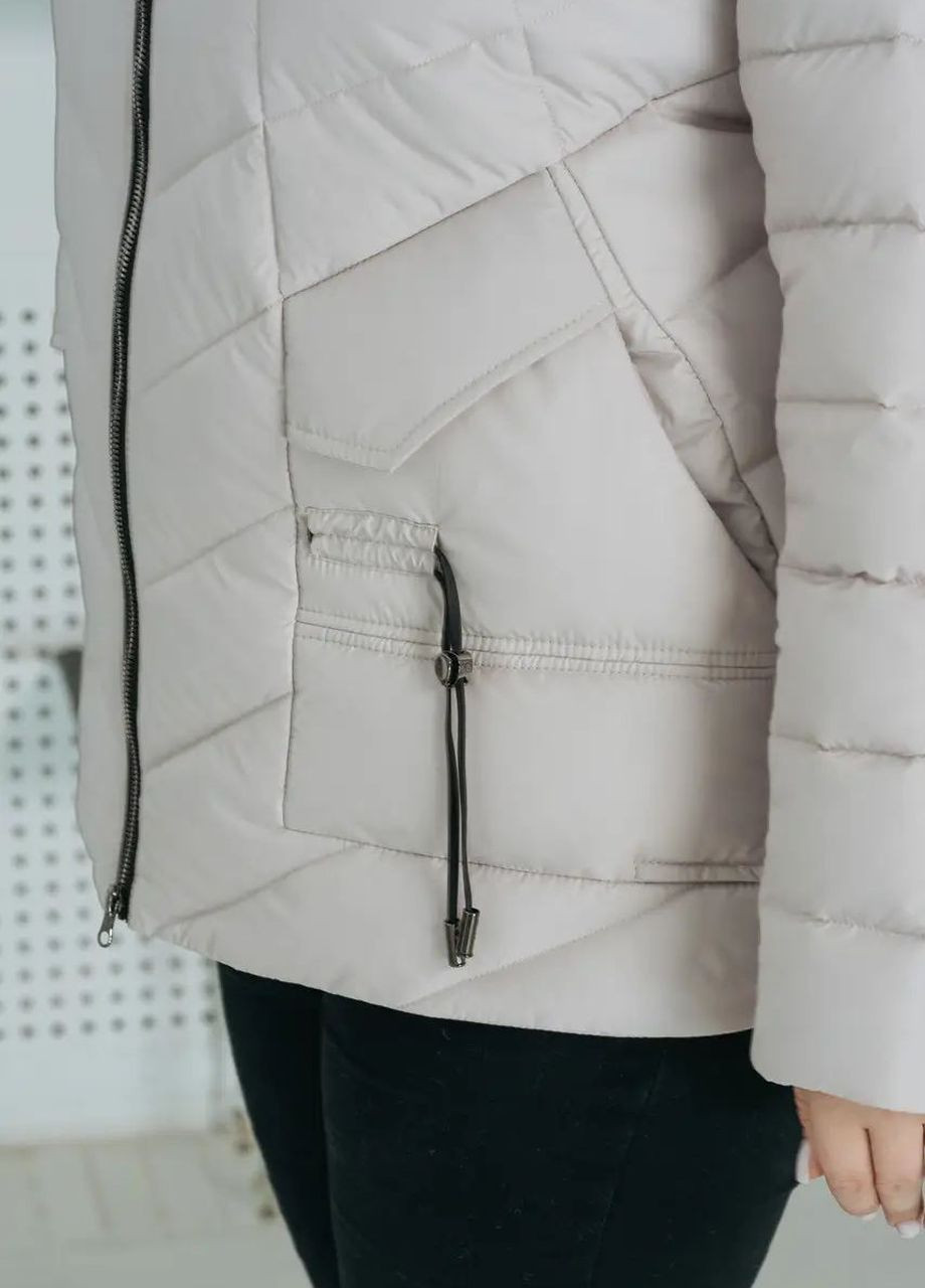 Бежевая демисезонная демисезонная женская куртка большого размера SK