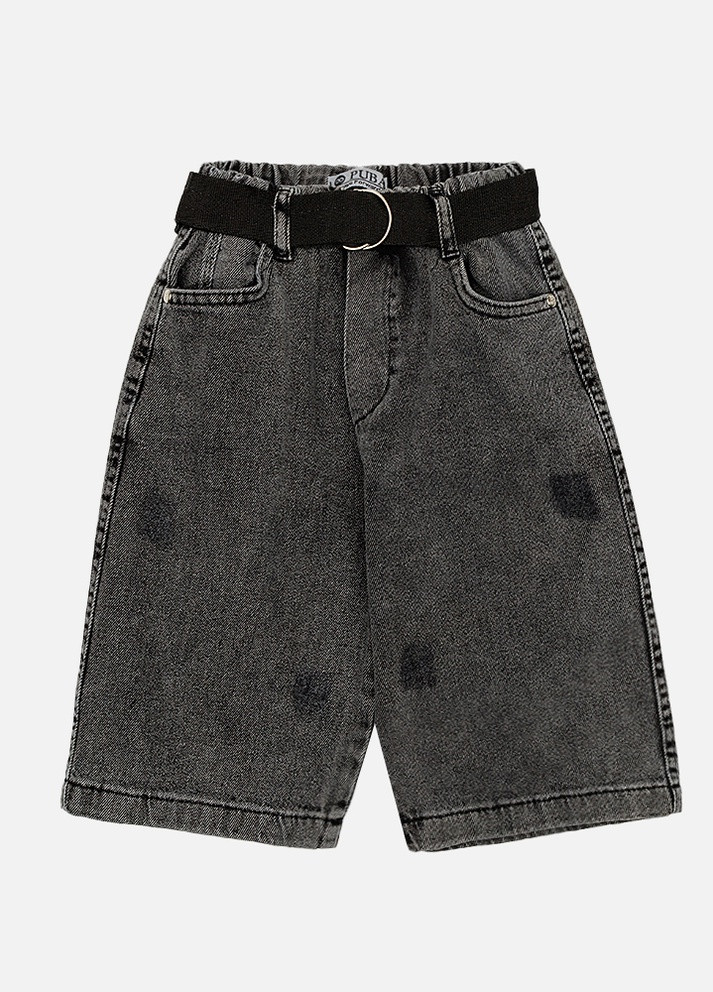 Шорти джинсові на резинці з поясом для хлопчика колір сірий ЦБ-00221459 PUBA (259786368)