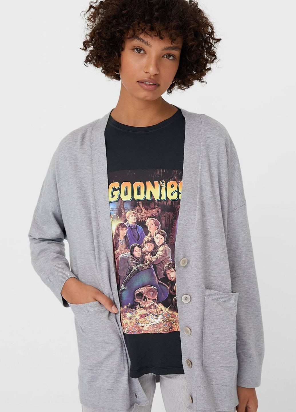 Серый кардиган Stradivarius