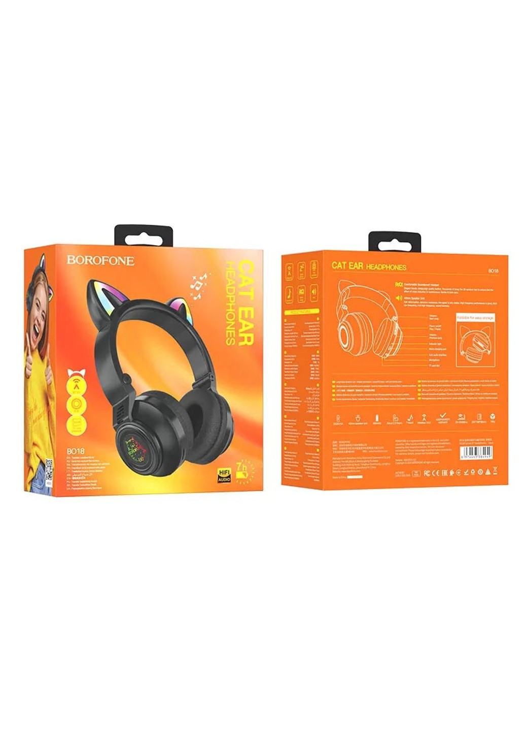 Bluetooth наушники Borofone bo18 cat ear (261335373)