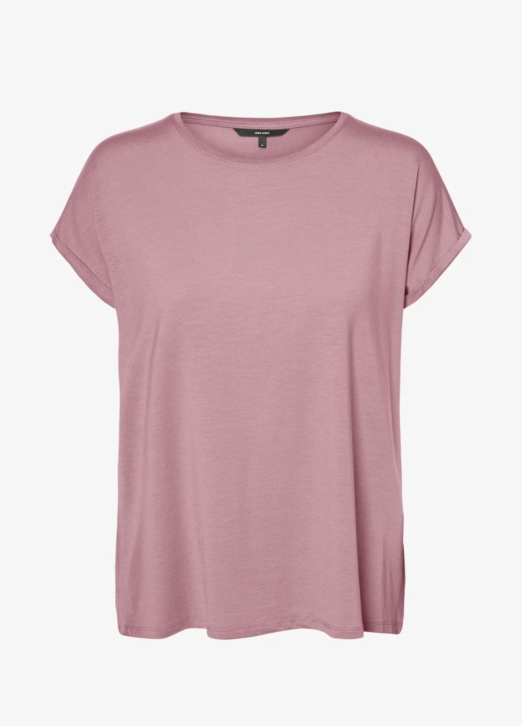 Розовая футболка женская однотонная розовая Vero Moda