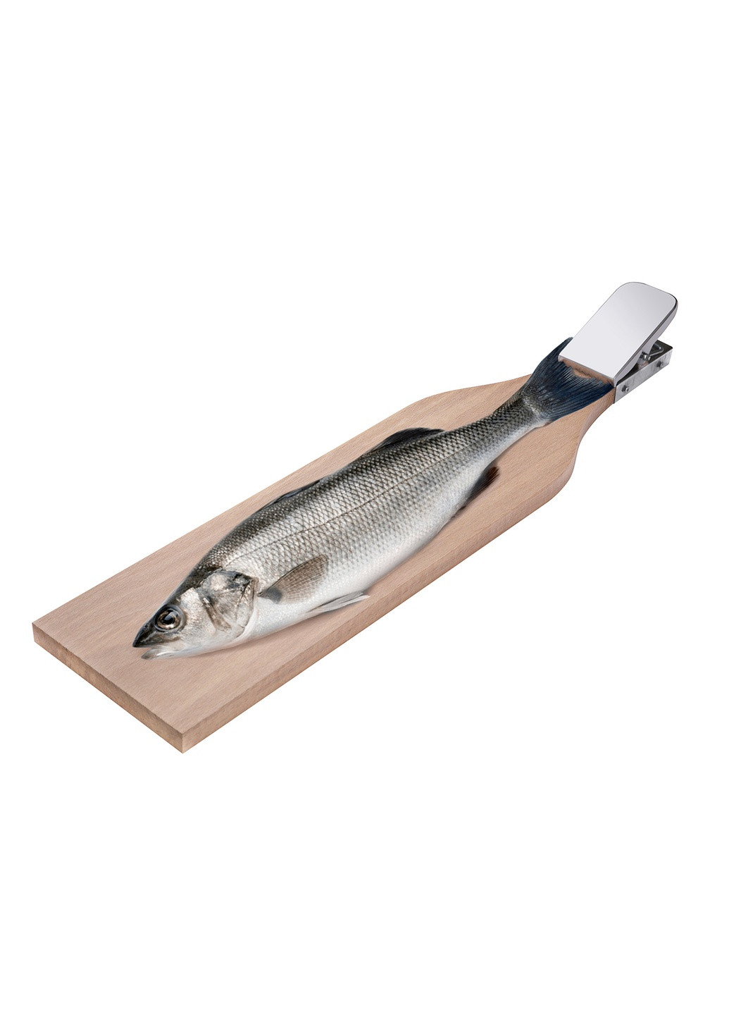 Доска разделочная для чистки рыбы с зажимом из бука 48х14 см Wood&Steel (259109570)