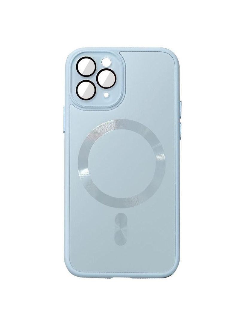 Силиконовый сапфировый чехол с защитой камеры на с MagSafe на Apple iPhone 11 Pro Max (6.5") Epik (263776846)