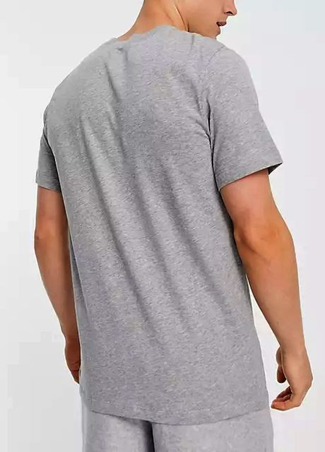 Сіра футболка майка Nike Soccer Swoosh logo t-shirt