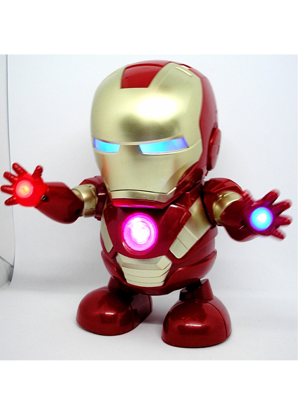 Робот железный человек танцующий интерактивная игрушка с музыкой Iron Man светящаяся игрушка супер герой No Brand (259812448)