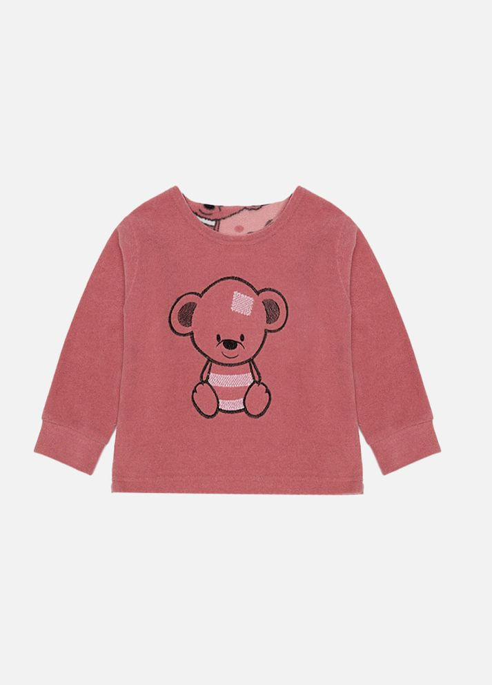 Світло-рожева зимня піжама для дівчинки колір пудровий цб-00231604 Бома