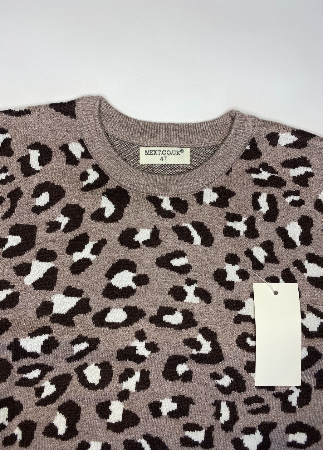 Сірий демісезонний леопардовий светр джемпер No Brand