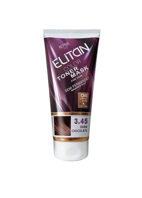 Маска тонирующая для волос Elitan 3.45 Темный шоколад 150 мл Элитан (262521766)