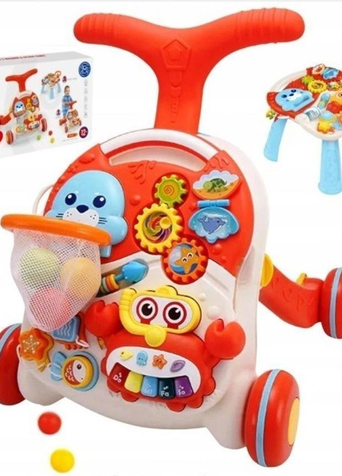 Ходунки-каталка ігровий розвивальний столик померанчевий арт. 7023-02 No Brand (260451908)