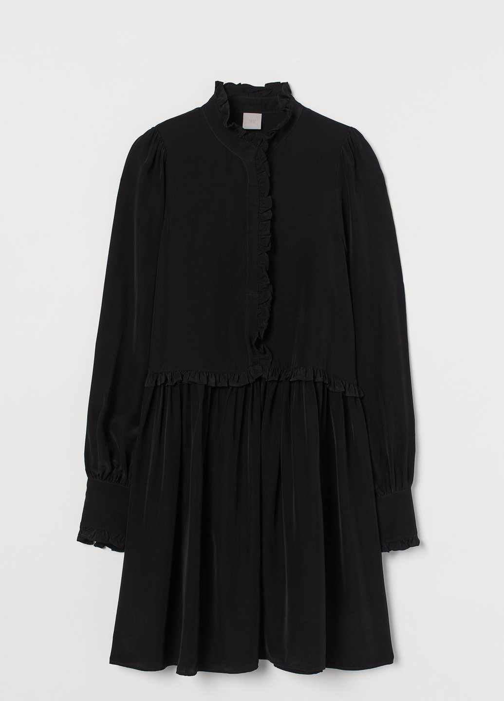 Черное кэжуал платье H&M однотонное