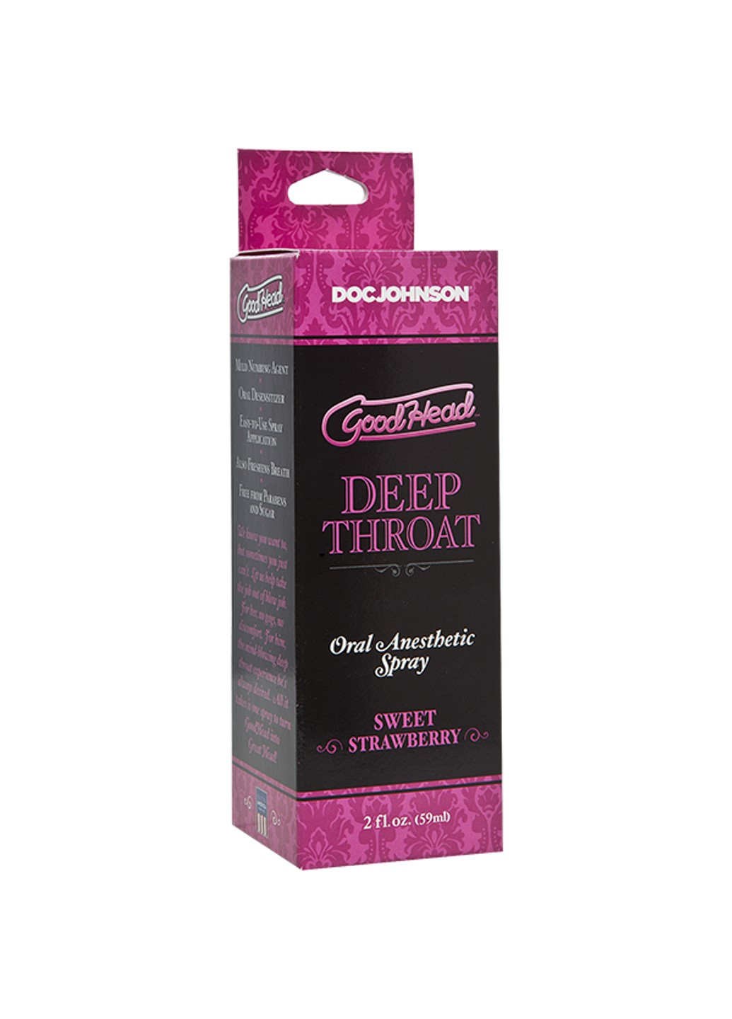 Спрей для мінету GoodHead DeepThroat Spray - Sweet Strawberry 59 мл для глибокого мінету Doc Johnson (266554605)