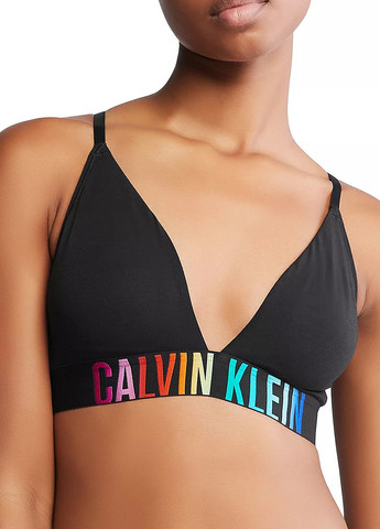 Чорний тріенджел бюстгальтер Calvin Klein без кісточок бавовна