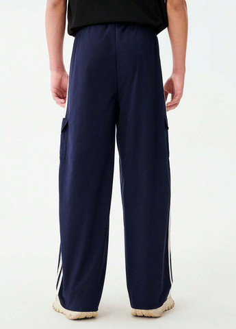 Темно-синие спортивные демисезонные брюки карго SHEIN