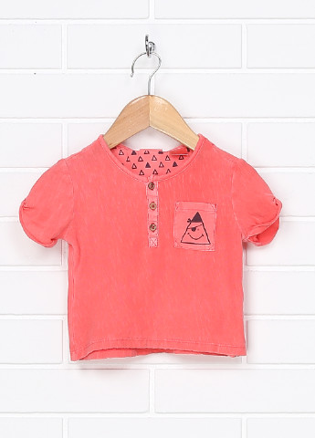 Рожева літня футболка з коротким рукавом Zara