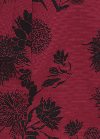 Бордовая кэжуал цветочной расцветки юбка Zara мини