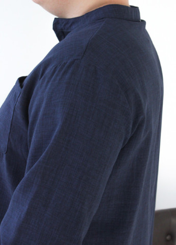 Сорочка чоловіча темно-синя тонка довгий рукав JEANSclub свободная (252715965)
