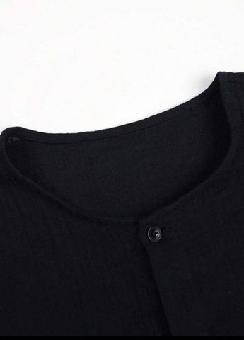 Черная кэжуал рубашка однотонная Fashion