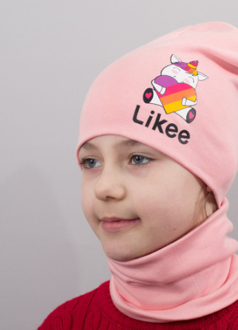 Дитяча шапка з хомутом КАНТА "Likee" розмір 52-56 рожевий (OC-855) Канта (220180371)