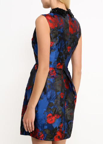 Синее кэжуал платье Lost Ink с цветочным принтом