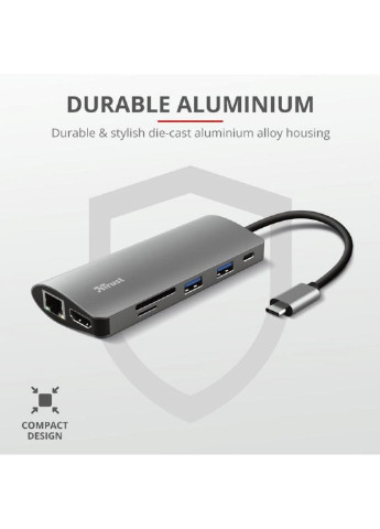 Концентратор DALYX 7-IN-1 USB-C ALUMINIUM (23775_) Trust (250125330)