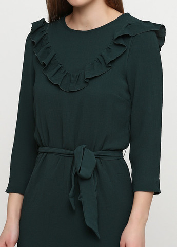 Зеленое кэжуал платье H&M однотонное