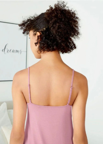 Ночная рубашка Esmara без рукава однотонная розово-лиловая домашняя вискоза