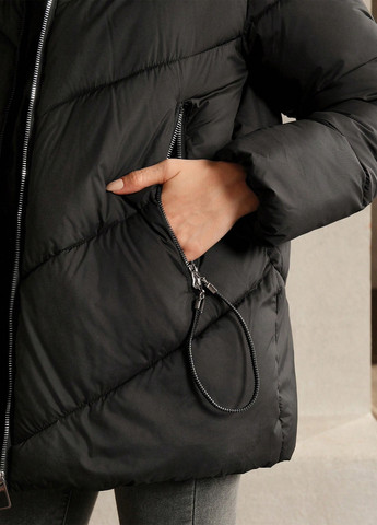 Черная зимняя куртка SHEIN