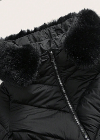 Черная зимняя куртка SHEIN